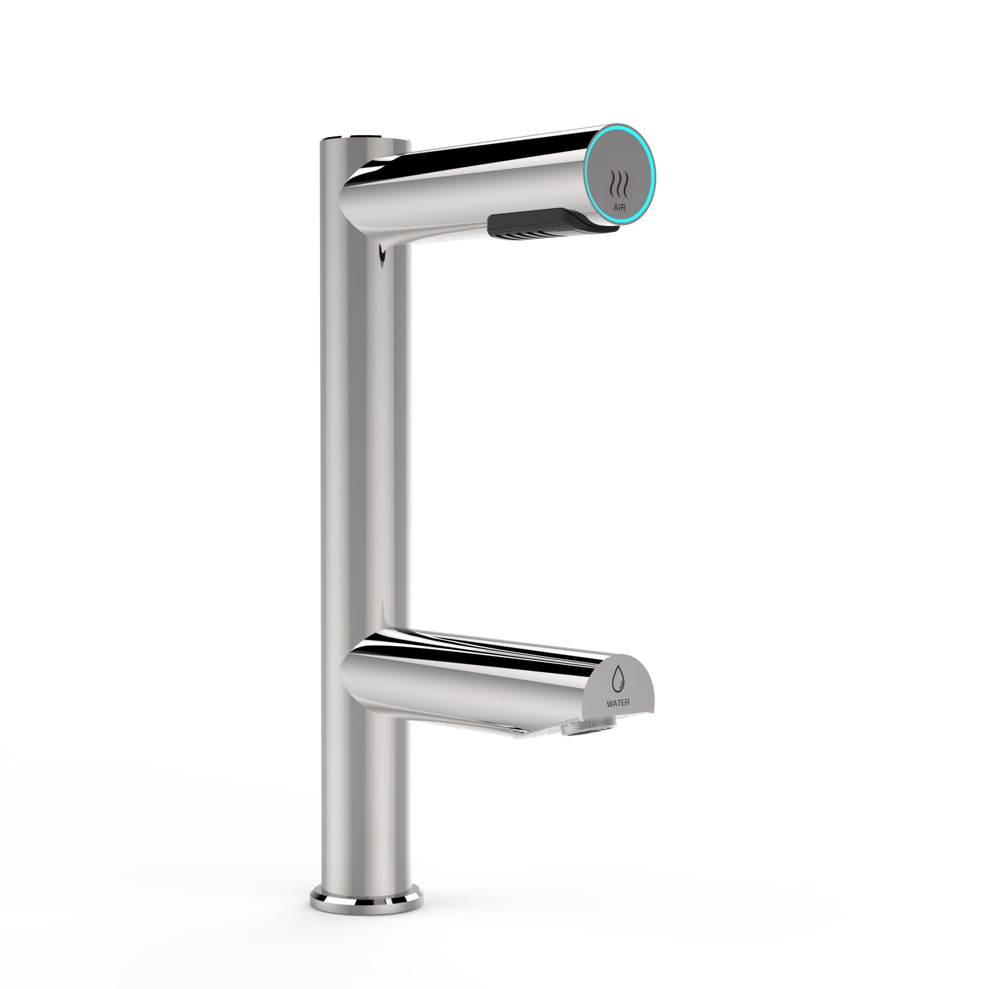 Fontana Stylish Deck Mounted Commercial Touchless Sensor Brushed Nickel Faucet and Hand Dryer