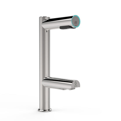 Fontana Stylish Deck Mounted Commercial Touchless Sensor Brushed Nickel Faucet and Hand Dryer