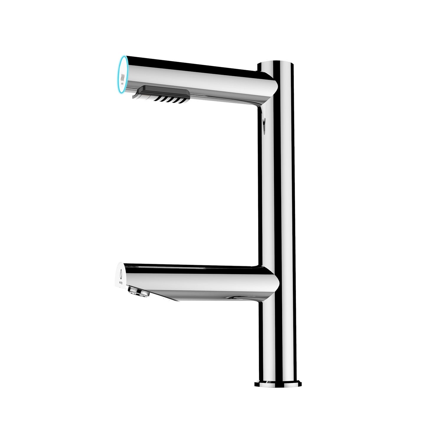Fontana Stylish Deck Mounted Commercial Touchless Sensor Chrome Faucet and Hand Dryer