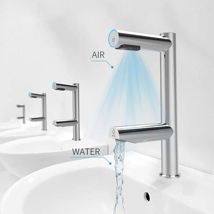 Fontana Stylish Deck Mounted Commercial Touchless Sensor Chrome Faucet and Hand Dryer