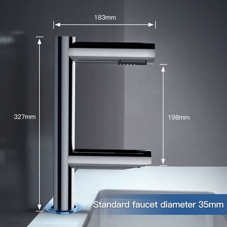 Fontana Stylish Deck Mounted Commercial Touchless Sensor Chrome Faucet and Hand Dryer