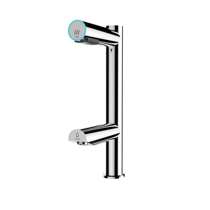 Fontana Stylish Deck Mounted Commercial Touchless Sensor Chrome Faucet and Hand Dryer