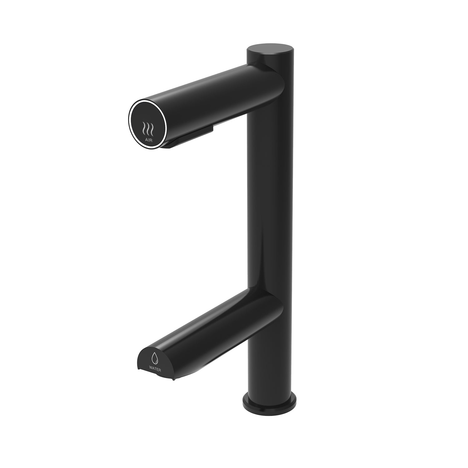 Fontana Stylish Deck Mounted Commercial Touchless Sensor Matte Black Faucet and Hand Dryer