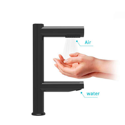 Fontana Stylish Deck Mounted Commercial Touchless Sensor Matte Black Faucet and Hand Dryer
