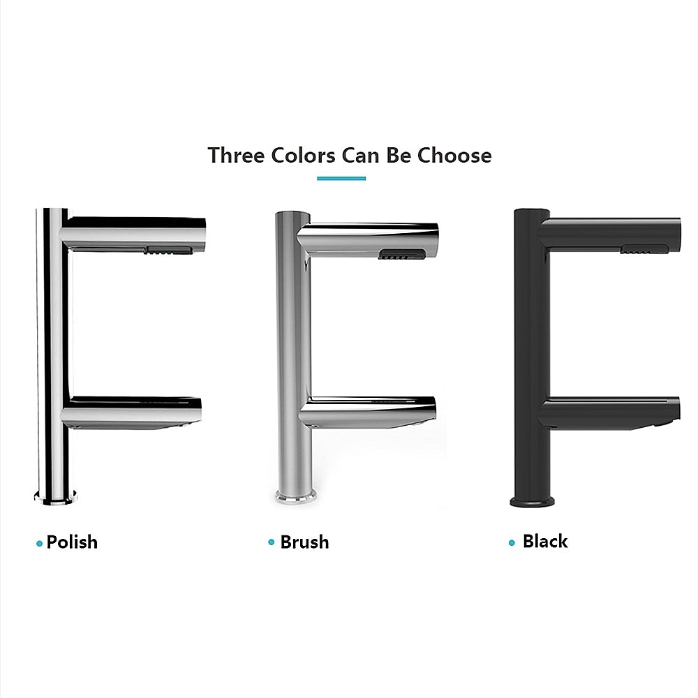 Fontana Stylish Deck Mounted Commercial Touchless Sensor Matte Black Faucet and Hand Dryer