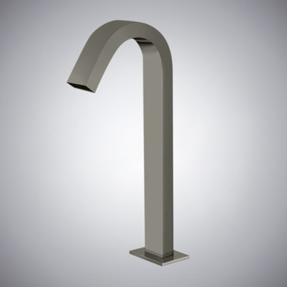 Fontana Tafalla Single Hole Automatic Smart Sensor Deck Mounted Gun Metal Gray Waterfall Faucet