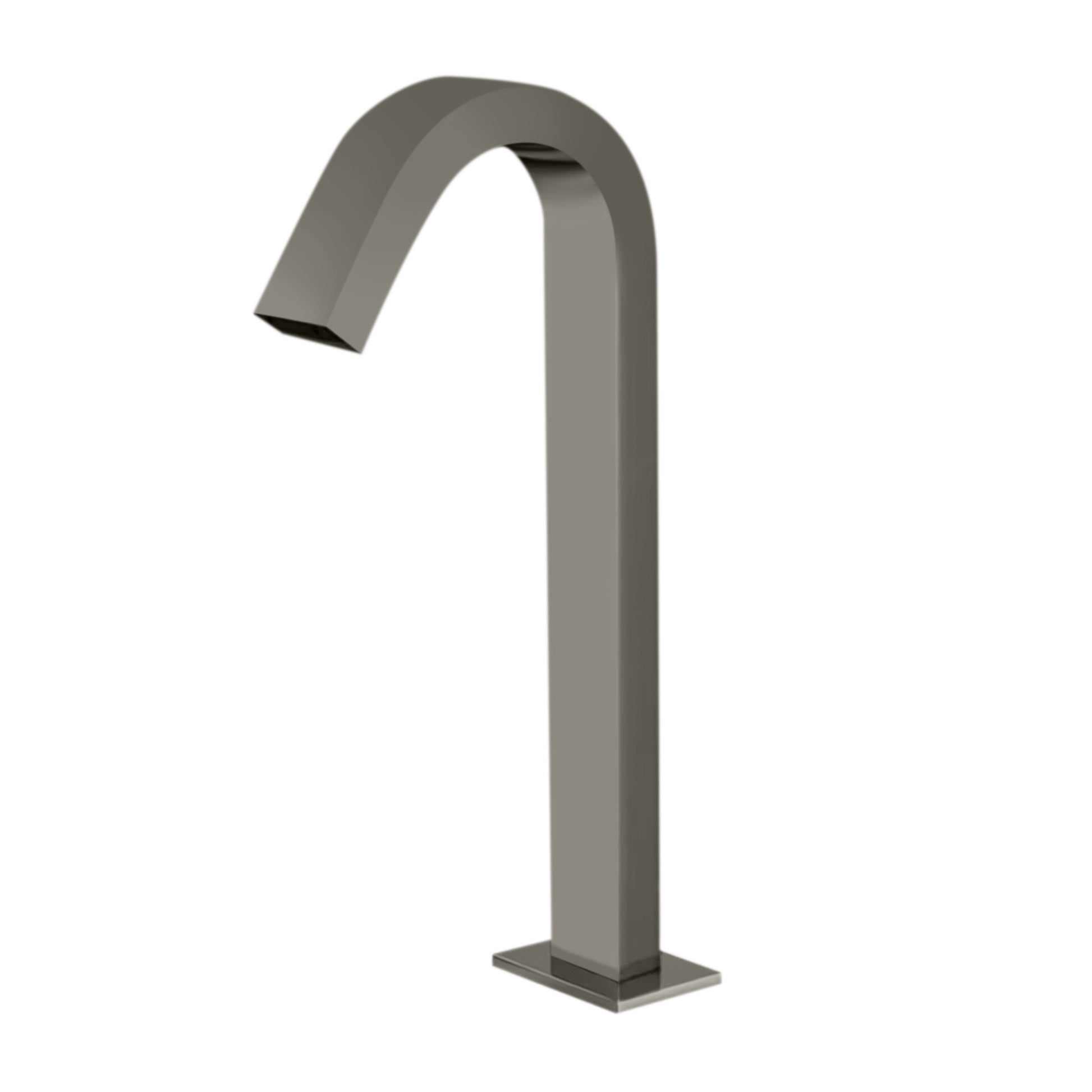 Fontana Tafalla Single Hole Automatic Smart Sensor Deck Mounted Gun Metal Gray Waterfall Faucet