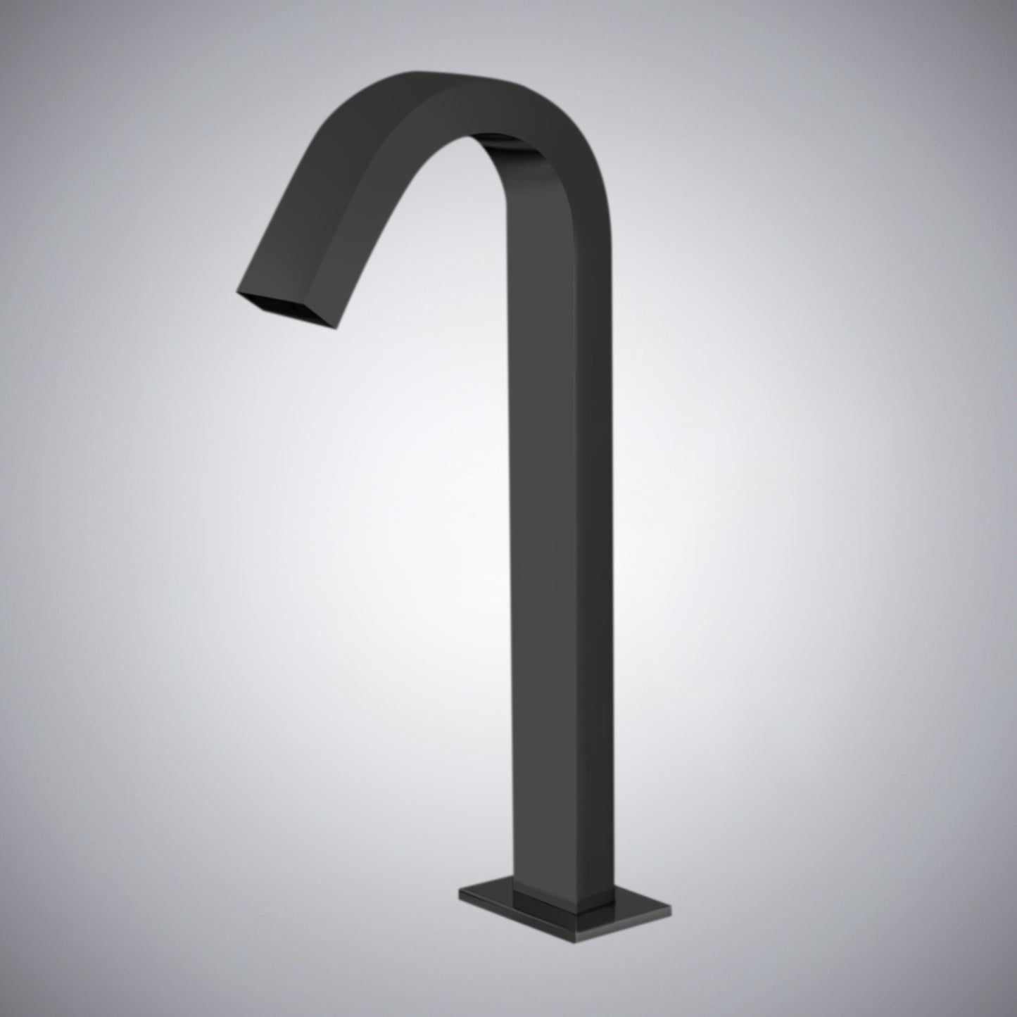 Fontana Tafalla Single Hole Automatic Smart Sensor Deck Mounted Matte Black Waterfall Faucet