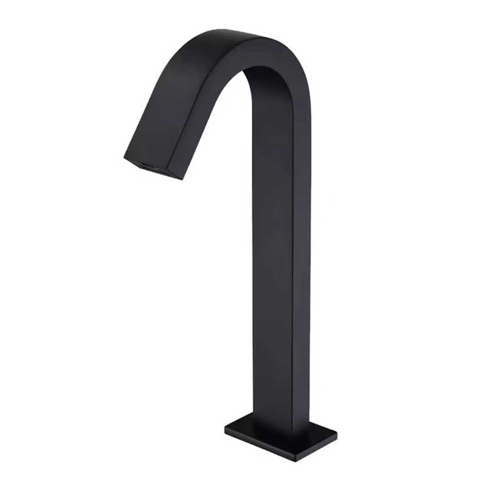 Fontana Tafalla Single Hole Automatic Smart Sensor Deck Mounted Matte Black Waterfall Faucet