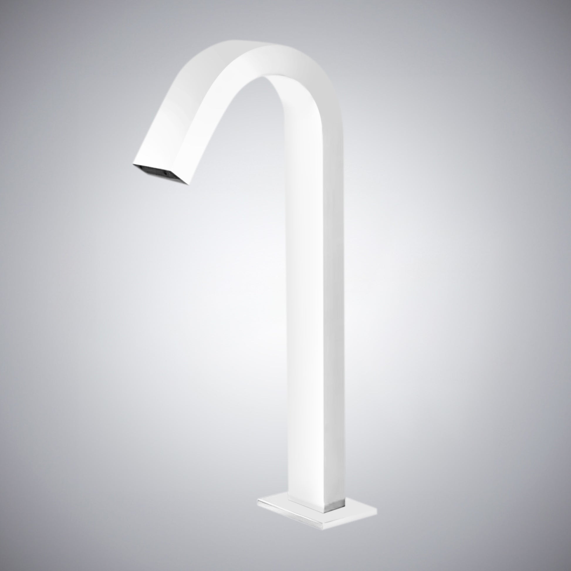 Fontana Tafalla Single Hole Automatic Smart Sensor Deck Mounted Matte White Waterfall Faucet