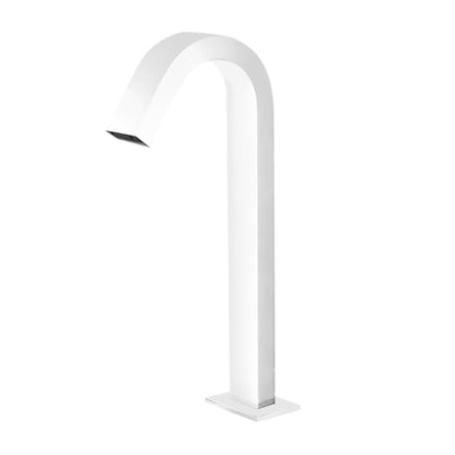 Fontana Tafalla Single Hole Automatic Smart Sensor Deck Mounted Matte White Waterfall Faucet