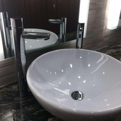 Fontana Tall Commercial Automatic Touch-Free Sensor Chrome Faucet and Soap Dispenser