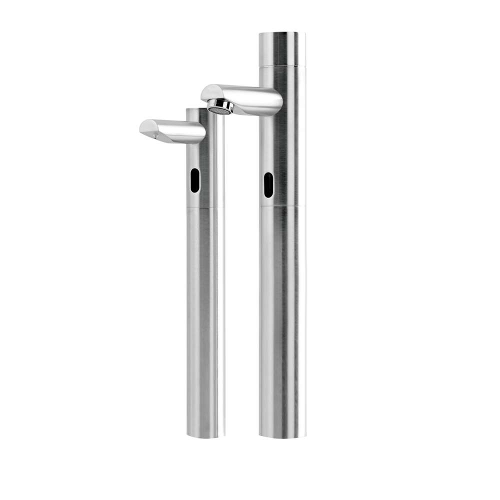 Fontana Tall Commercial Automatic Touch-Free Sensor Chrome Faucet and Soap Dispenser