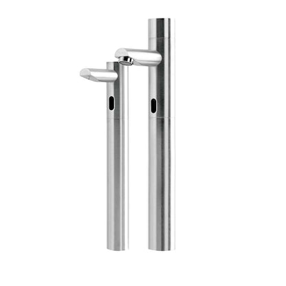 Fontana Tall Commercial Automatic Touch-Free Sensor Chrome Faucet and Soap Dispenser