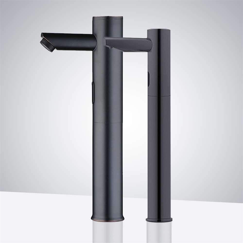 Fontana Tall Commercial Automatic Touch-Free Sensor Oil Rubbed Bronze Faucet and Soap Dispenser