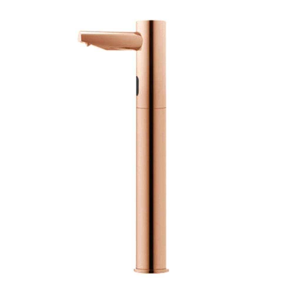 Fontana Tall Commercial Automatic Touch-Free Sensor Rose Gold Faucet and Soap Dispenser
