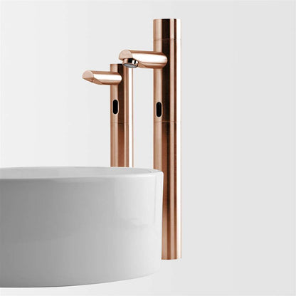 Fontana Tall Commercial Automatic Touch-Free Sensor Rose Gold Faucet and Soap Dispenser