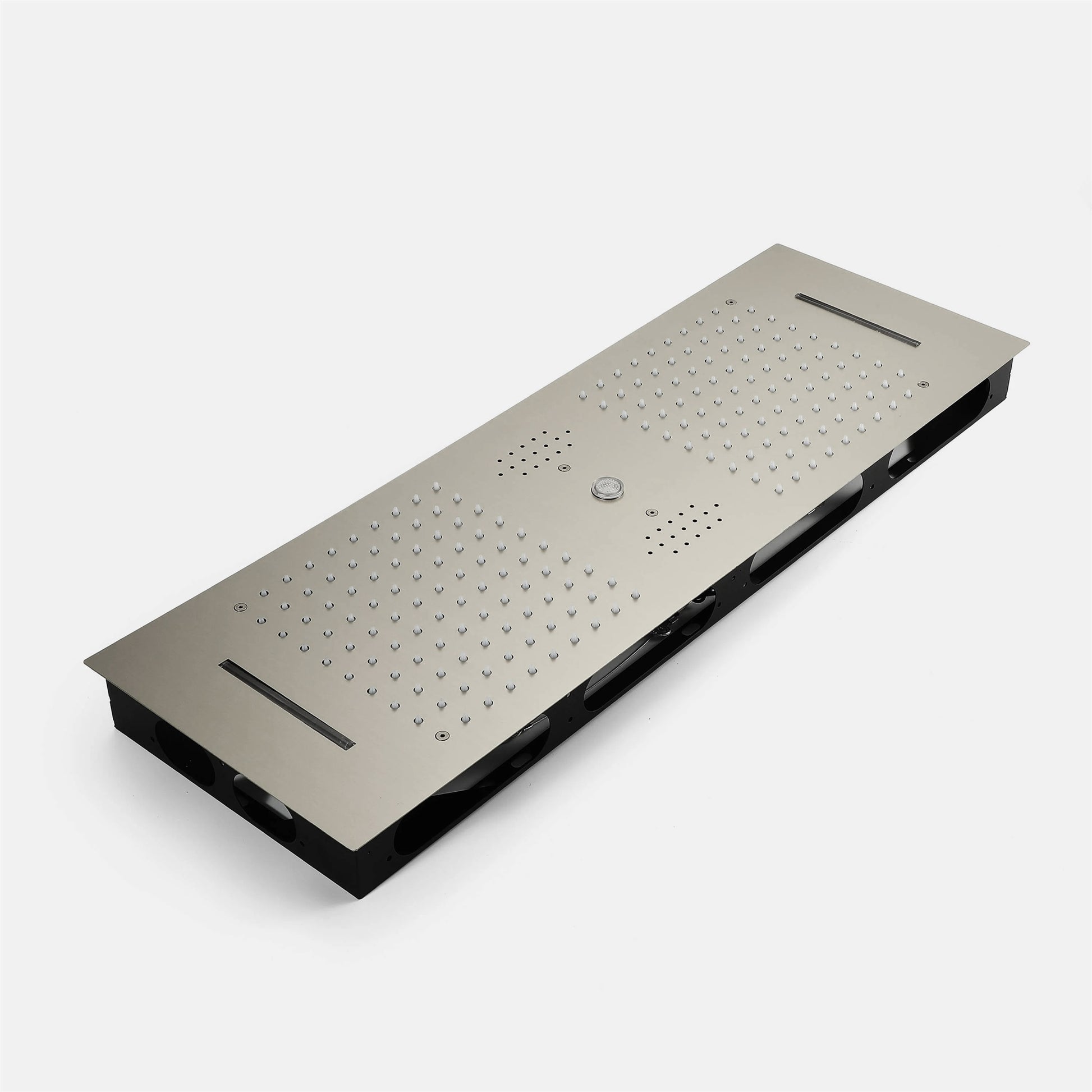 Fontana Tranquil Flow Remote Control LED Brushed Nickel Ceiling Mounted Rain Shower Head