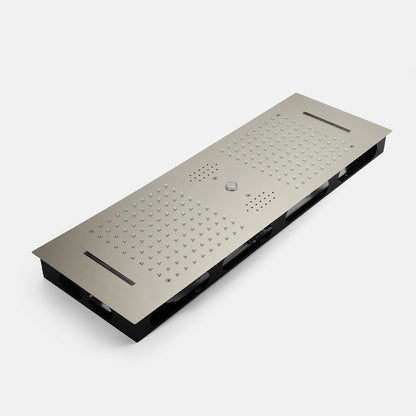 Fontana Tranquil Flow Remote Control LED Brushed Nickel Ceiling Mounted Rain Shower Head