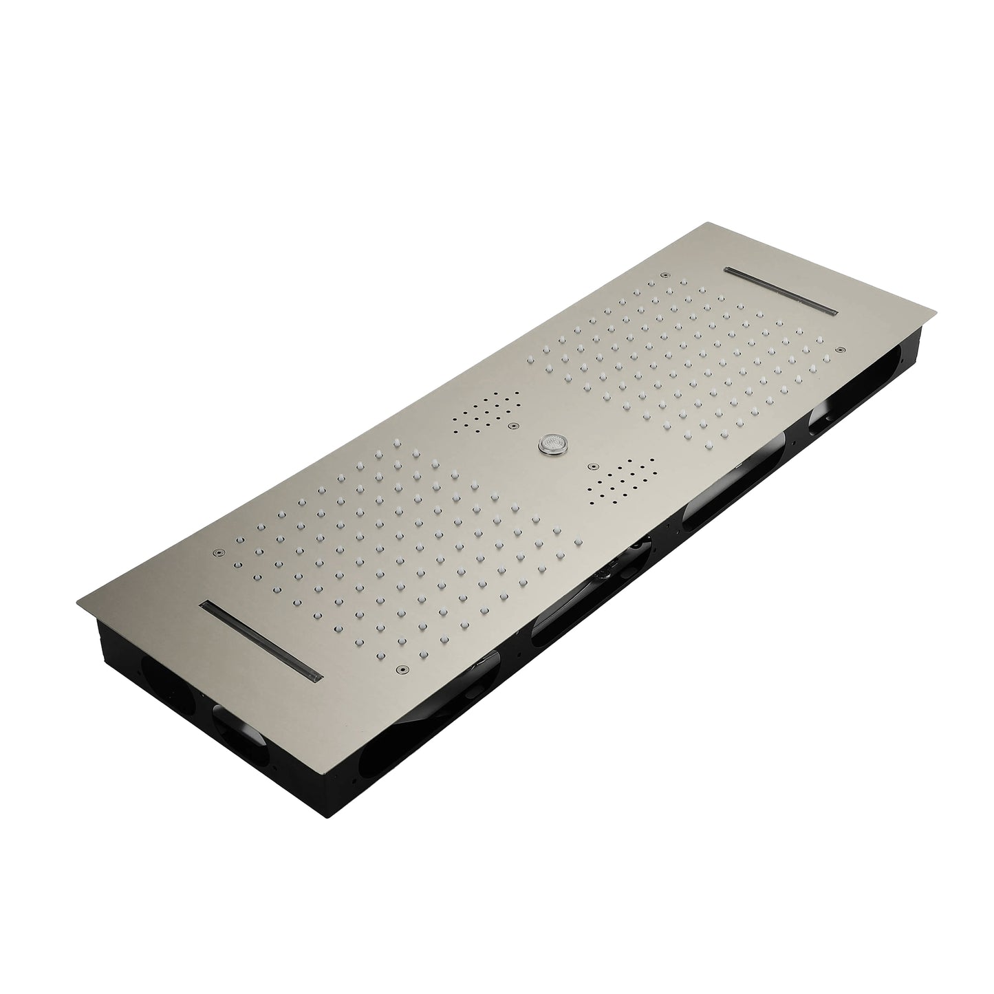 Fontana Tranquil Flow Remote Control LED Brushed Nickel Ceiling Mounted Rain Shower Head