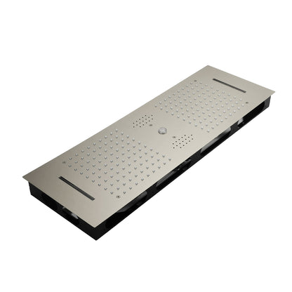 Fontana Tranquil Flow Remote Control LED Brushed Nickel Ceiling Mounted Rain Shower Head