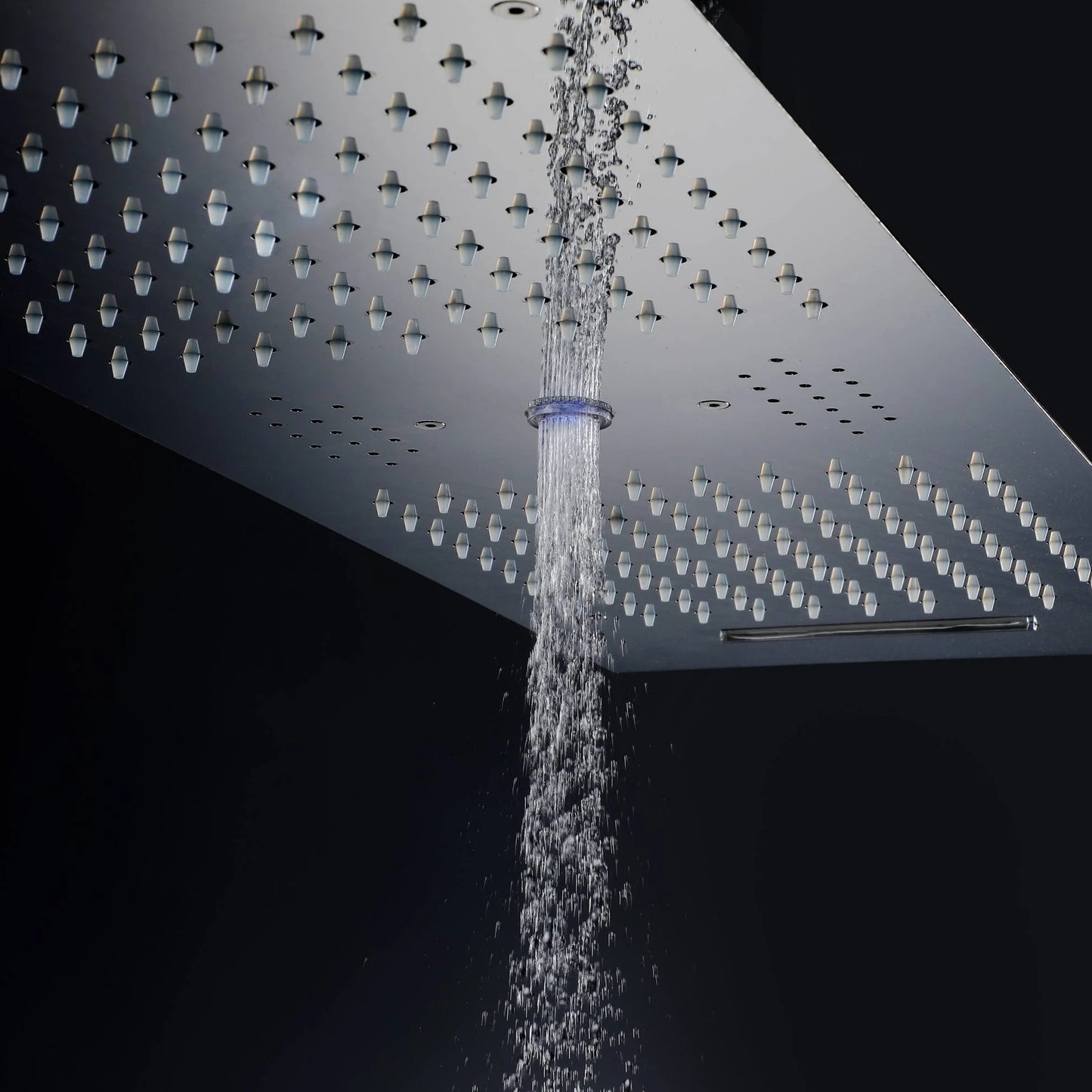Fontana Tranquil Flow Remote Control LED Chrome Ceiling Mounted Rain Shower Head