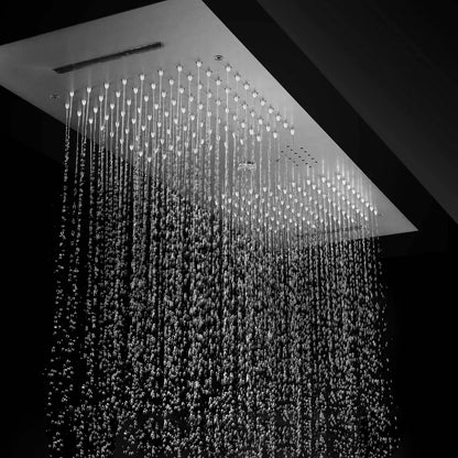 Fontana Tranquil Flow Remote Control LED Chrome Ceiling Mounted Rain Shower Head