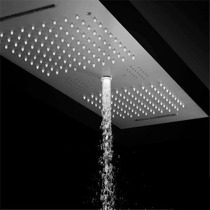 Fontana Tranquil Flow Remote Control LED Chrome Ceiling Mounted Rain Shower Head
