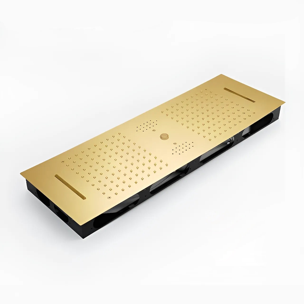 Fontana Tranquil Flow Remote Control LED Polished Gold Ceiling Mounted Rain Shower Head