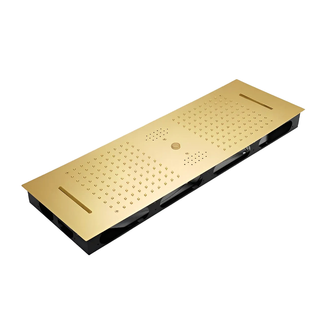 Fontana Tranquil Flow Remote Control LED Polished Gold Ceiling Mounted Rain Shower Head