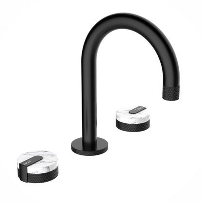 Fontana Troia Dual Handle Wall Mounted Matte Black Faucet