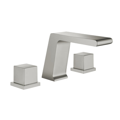 Fontana Trujillo 1.2 GPM Dual Handle Deck Mounted Brushed Nickel Waterfall Faucet