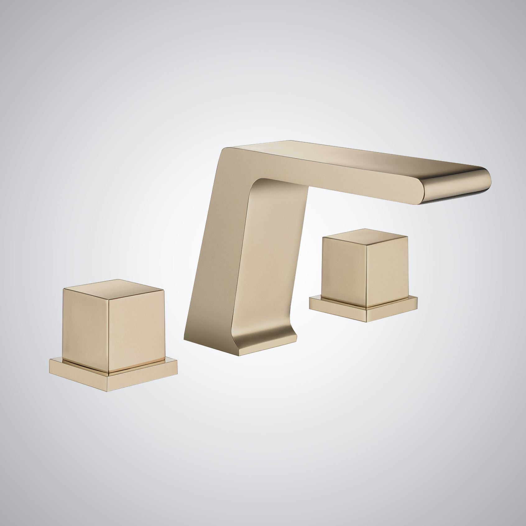 Fontana Trujillo 1.2 GPM Dual Handle Deck Mounted Champagne Waterfall Faucet