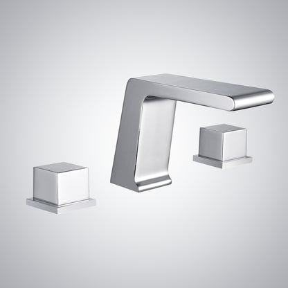 Fontana Trujillo 1.2 GPM Dual Handle Deck Mounted Chrome Waterfall Faucet