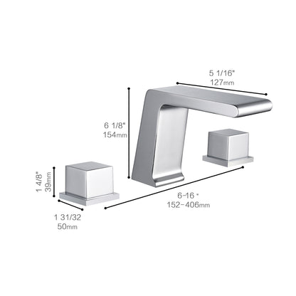 Fontana Trujillo 1.2 GPM Dual Handle Deck Mounted Chrome Waterfall Faucet