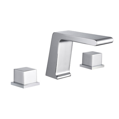 Fontana Trujillo 1.2 GPM Dual Handle Deck Mounted Chrome Waterfall Faucet