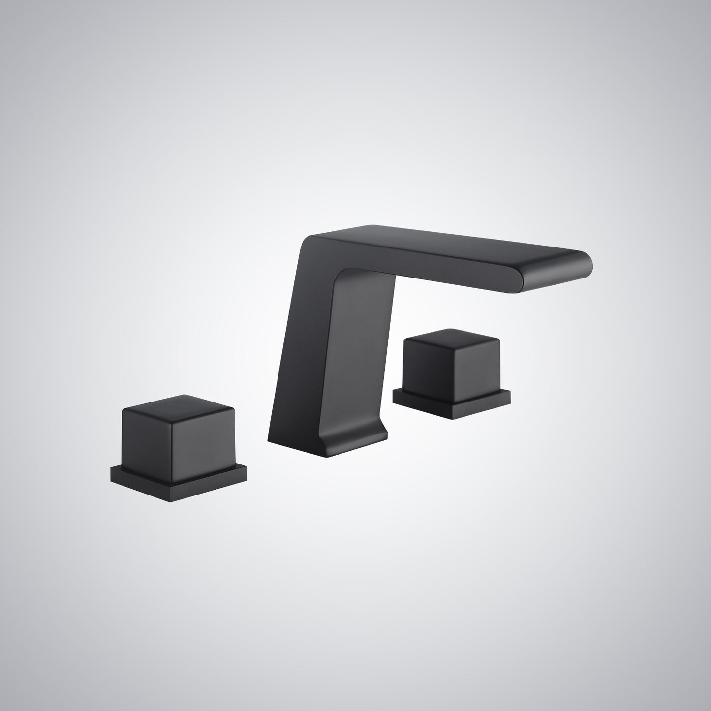 Fontana Trujillo 1.2 GPM Dual Handle Deck Mounted Matte Black Waterfall Faucet