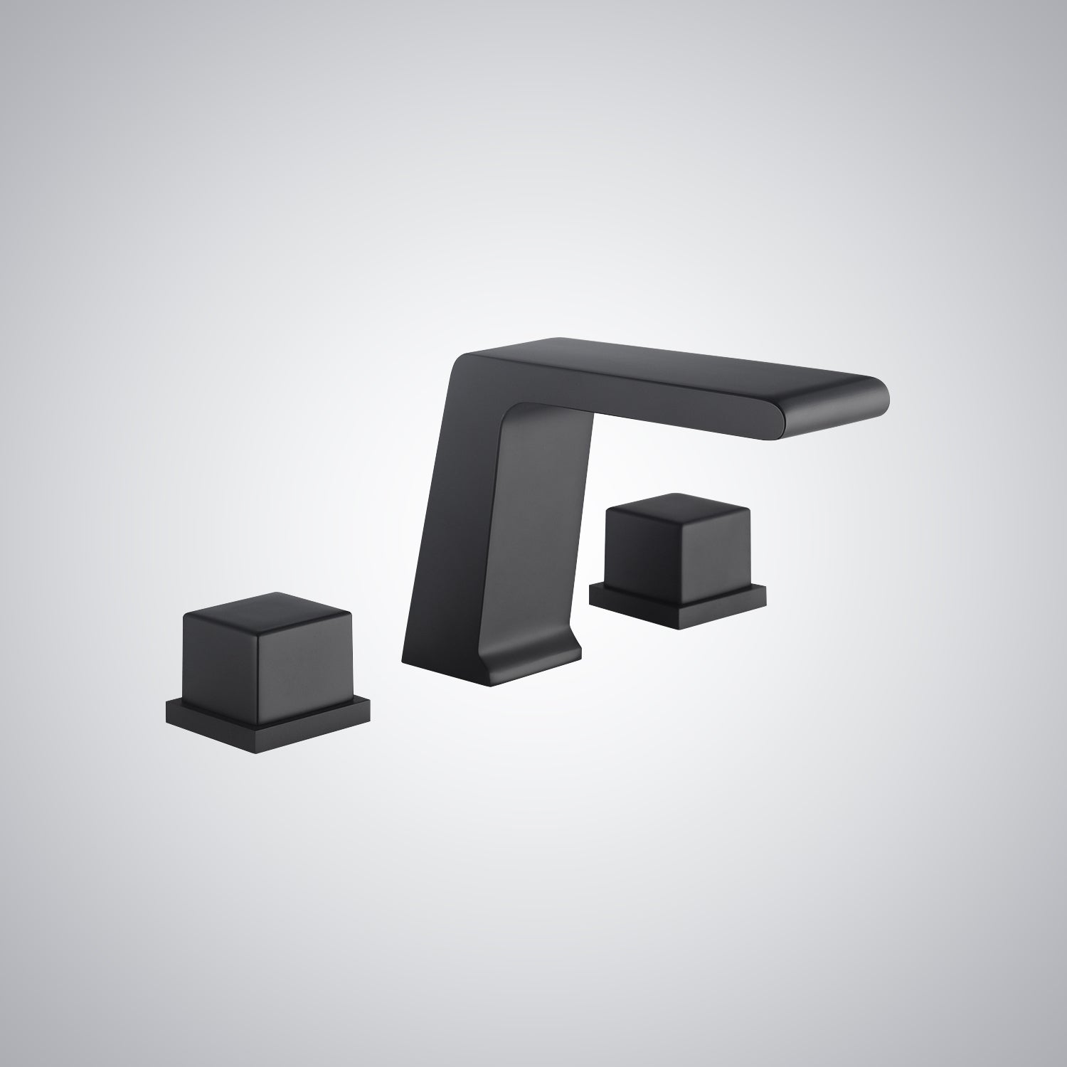 Fontana Trujillo 1.2 GPM Dual Handle Deck Mounted Matte Black Waterfall Faucet