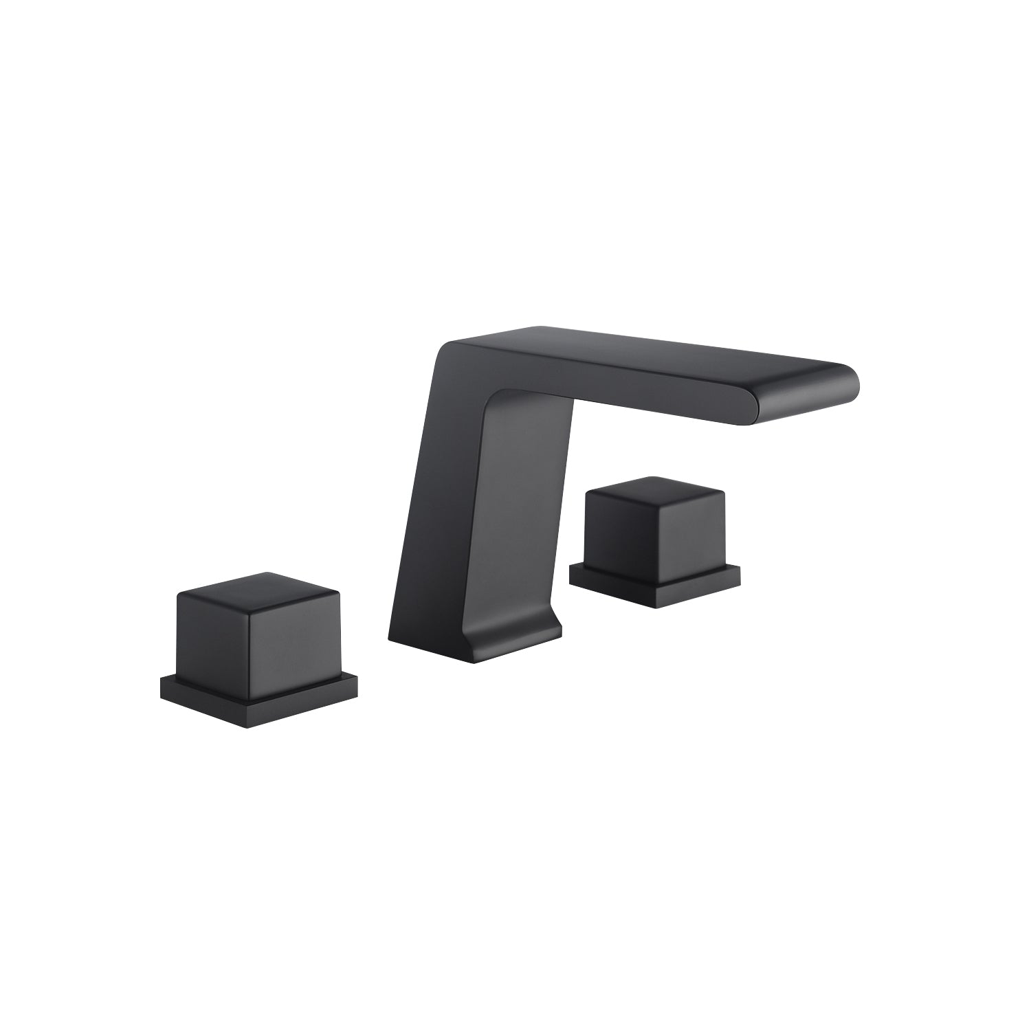 Fontana Trujillo 1.2 GPM Dual Handle Deck Mounted Matte Black Waterfall Faucet