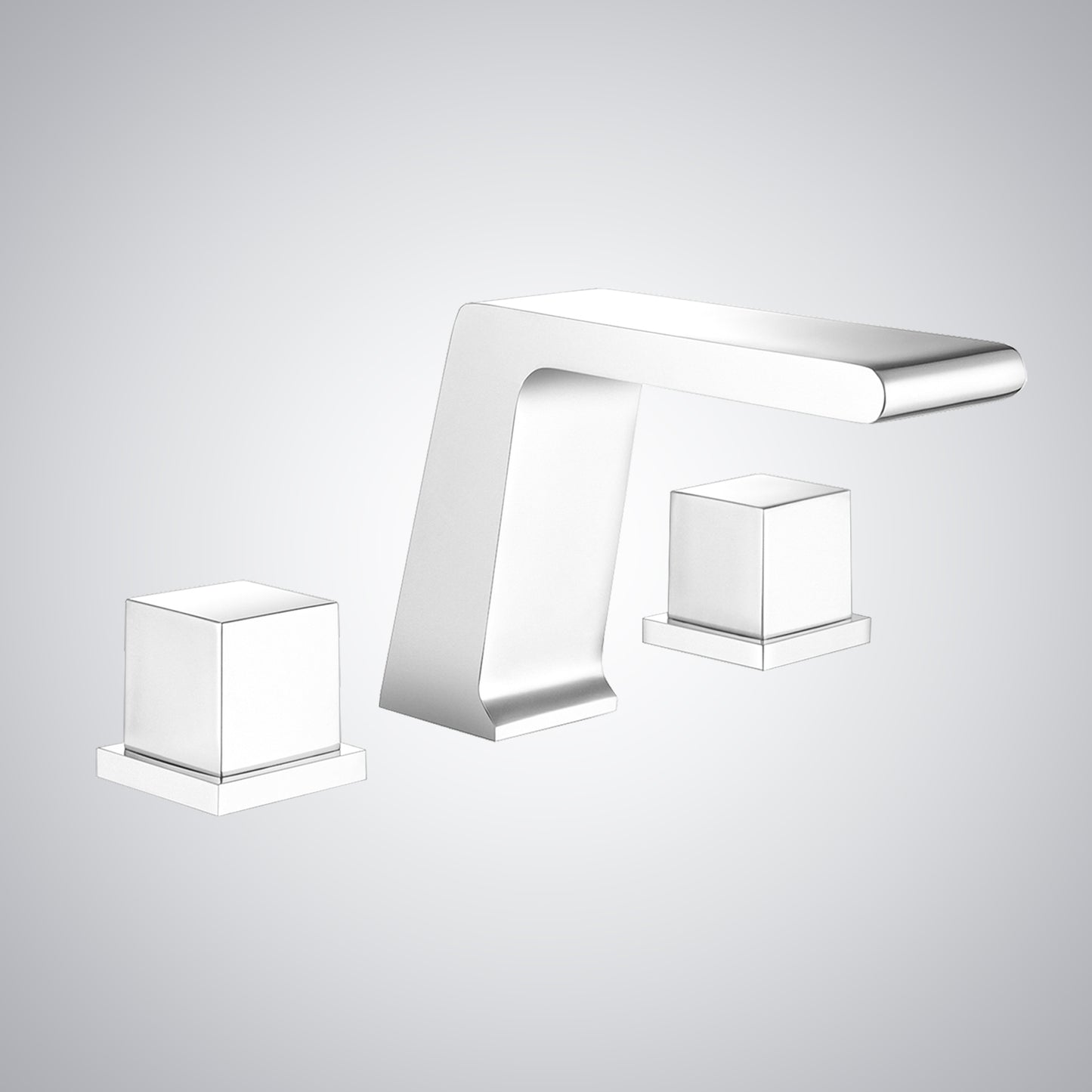 Fontana Trujillo 1.2 GPM Dual Handle Deck Mounted Matte White Waterfall Faucet