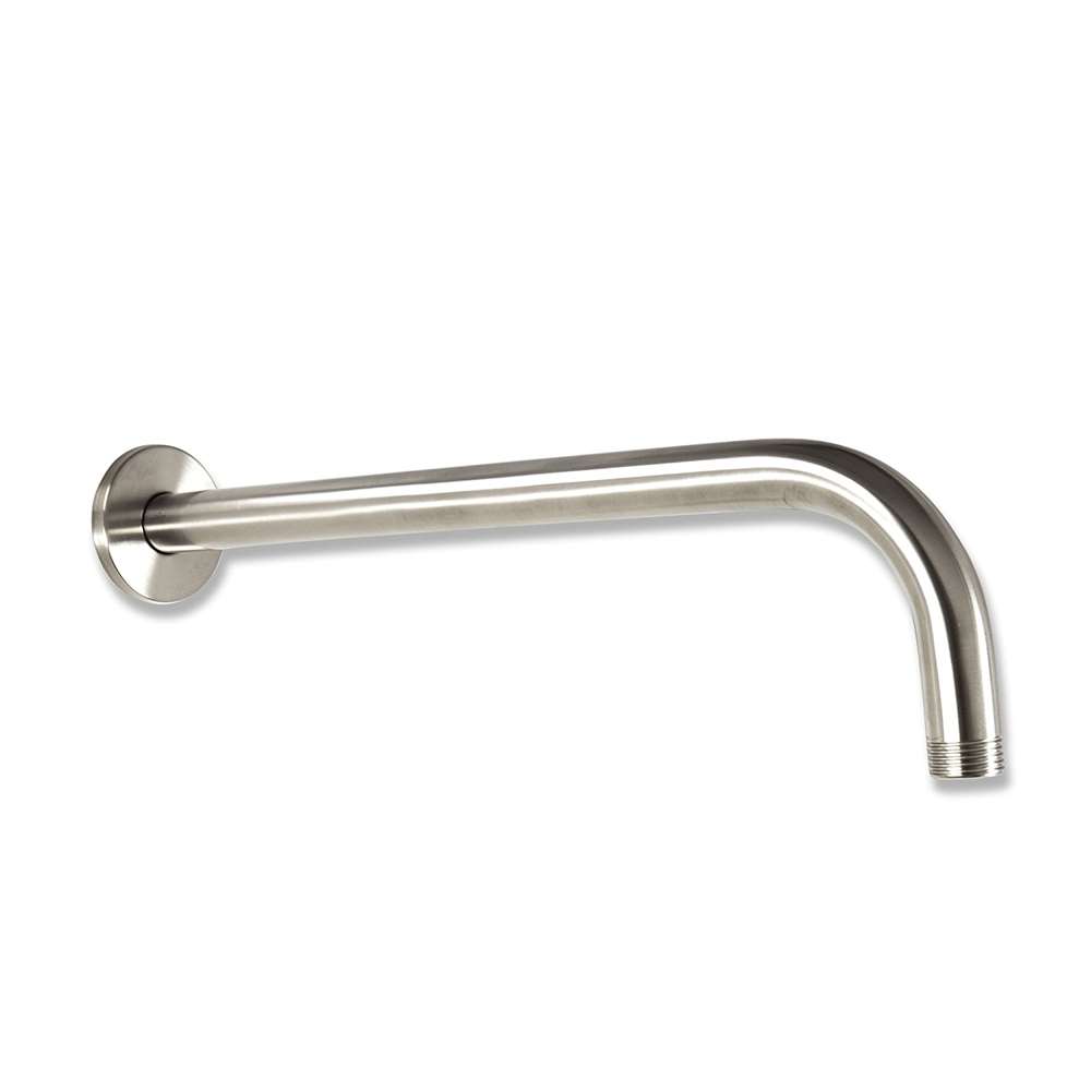 Fontana Tunas 8" 1.5 GPM Round Brushed Nickel Rainfall Shower Head With Shower Arm