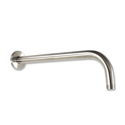 Fontana Tunas 8" 1.5 GPM Round Brushed Nickel Rainfall Shower Head With Shower Arm