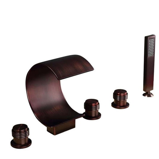 Fontana Uglo Triple Handle Oil Rubbed Bronze Waterfall Faucet System