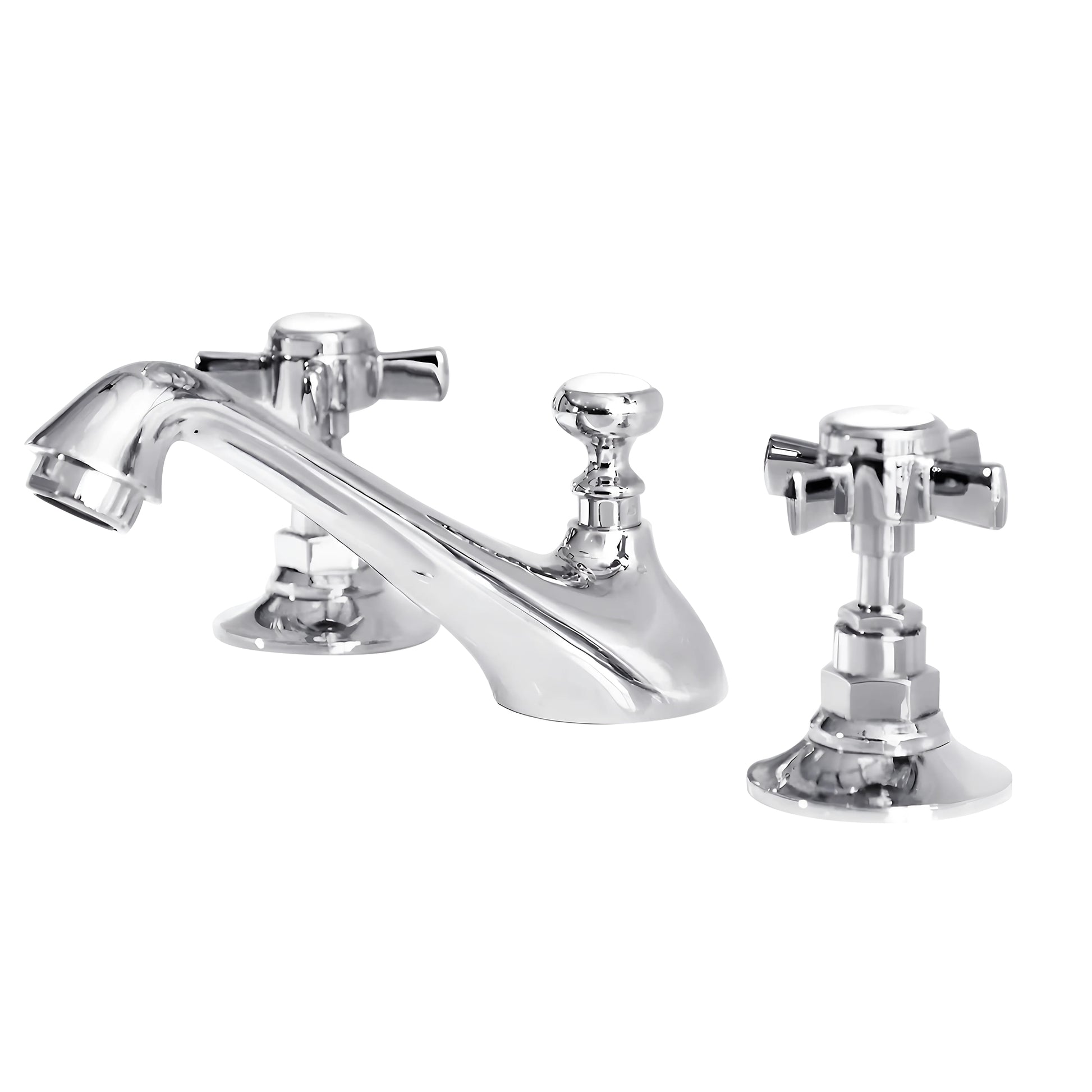 Fontana Vendome Dual Handle Deck Mounted Hot And Cold Chrome Faucet
