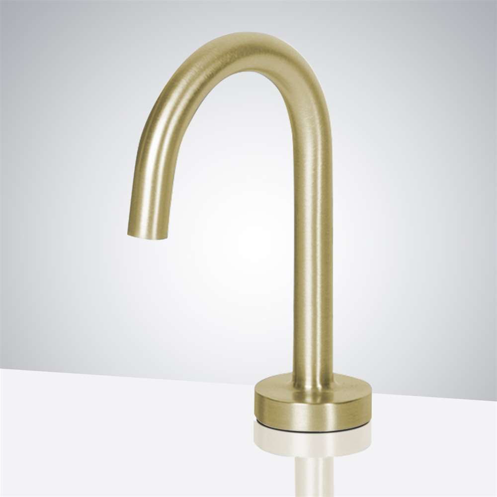 Fontana Venice Motion Sensor High Quality Commercial Brushed Gold Faucet and Automatic Touchless Commercial Soap Dispenser