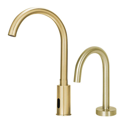 Fontana Venice Motion Sensor High Quality Commercial Brushed Gold Faucet and Automatic Touchless Commercial Soap Dispenser