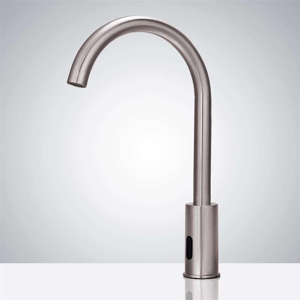 Fontana Venice Motion Sensor High Quality Commercial Brushed Nickel Faucet and Automatic Touchless Commercial Soap Dispenser