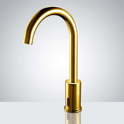 Fontana Venice Motion Sensor High Quality Commercial Gold Faucet and Automatic Touchless Commercial Soap Dispenser