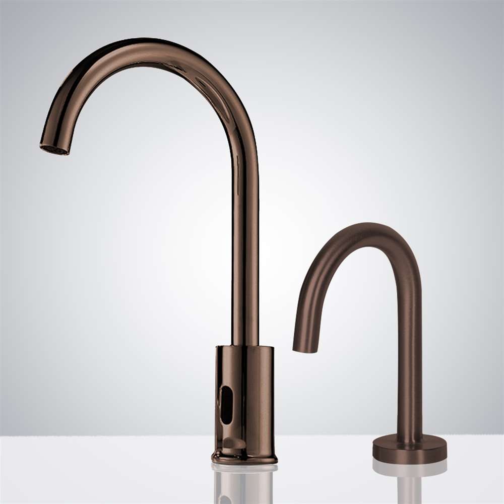 Fontana Venice Motion Sensor High Quality Commercial Oil Rubbed Bronze Faucet and Automatic Touchless Commercial Soap Dispenser