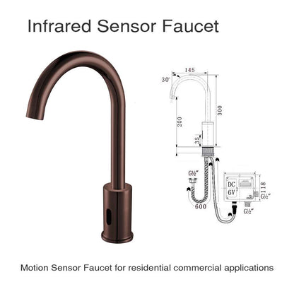 Fontana Venice Motion Sensor High Quality Commercial Oil Rubbed Bronze Faucet and Automatic Touchless Commercial Soap Dispenser